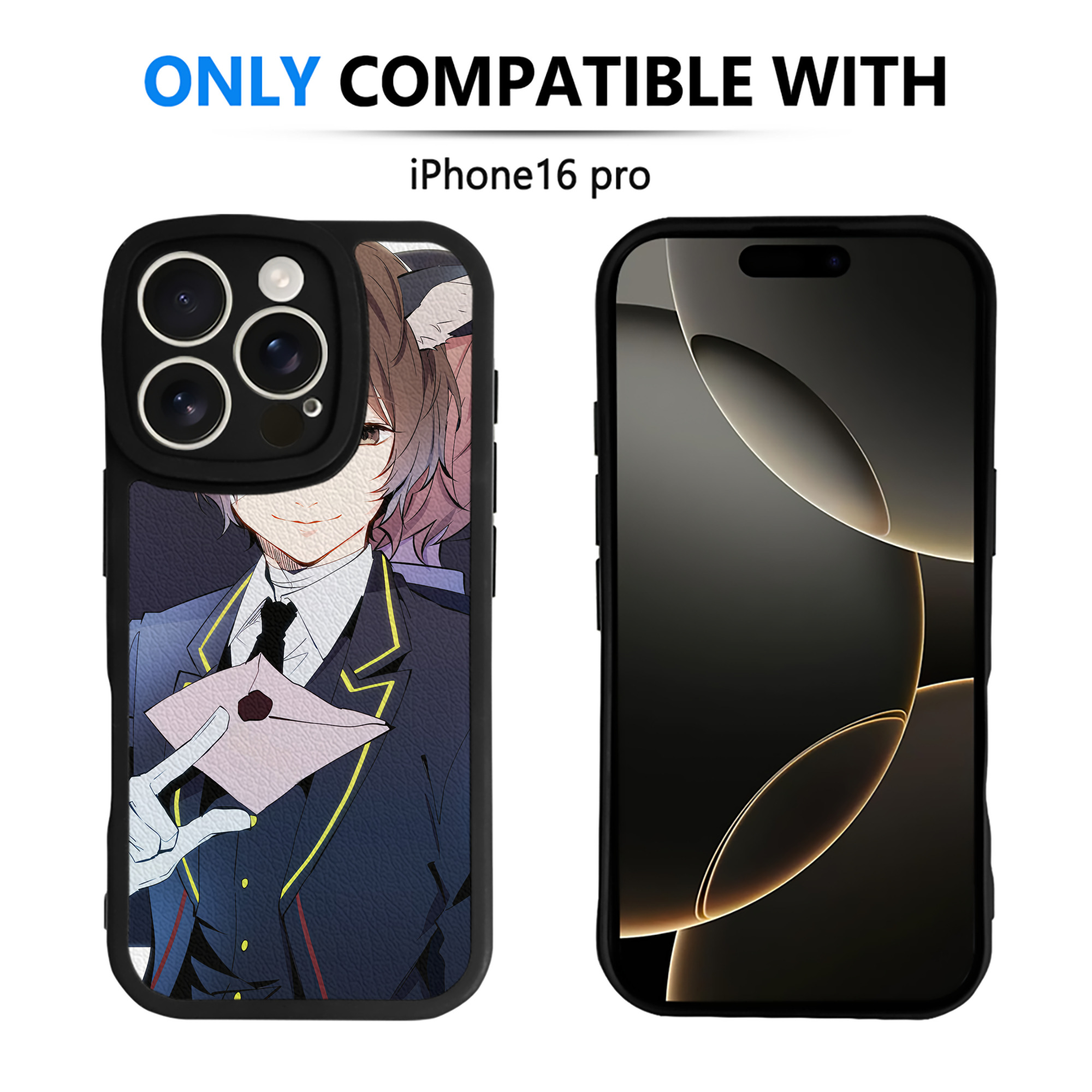 （画像用） 文豪ストレイドッグス Bungo Stray Dogs 【iPhone 16シリーズ対応】シリコンスマホケース（レザー調） 材質：シリコン